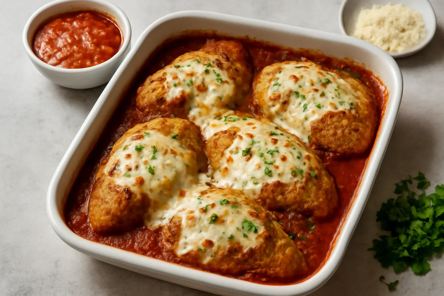 Pui cu parmezan si mozzarella