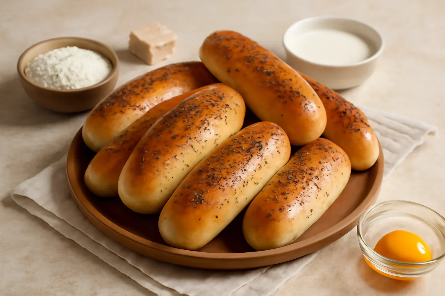 Cornuri moi pentru hotdog de casa sau sandvisuri