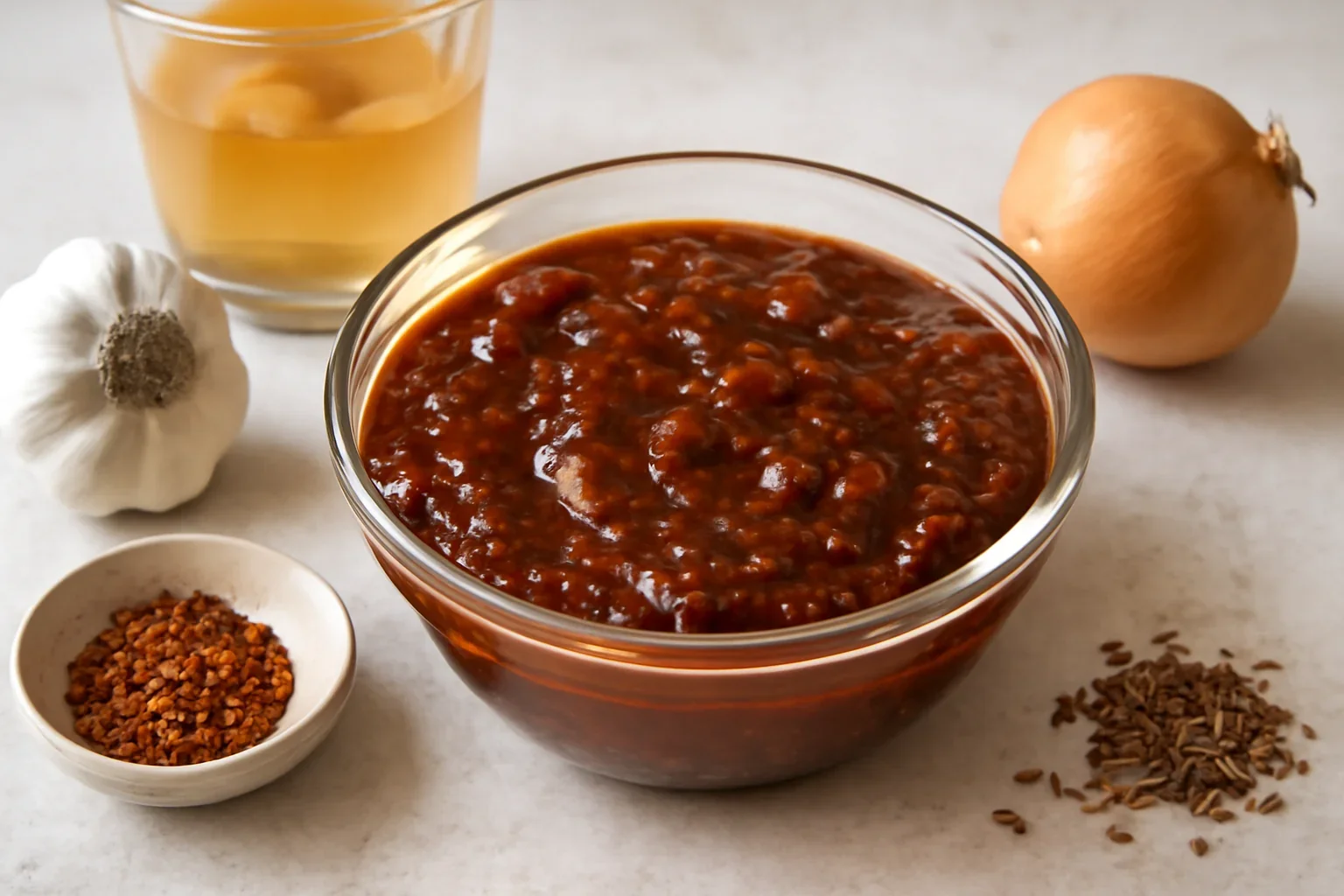 Sos cu cidru de mere și ceapă caramelizată – rețeta de sos BBQ dulce-acrișor-picant pentru cărnuri la grătar, burgeri, fripturi sau legume