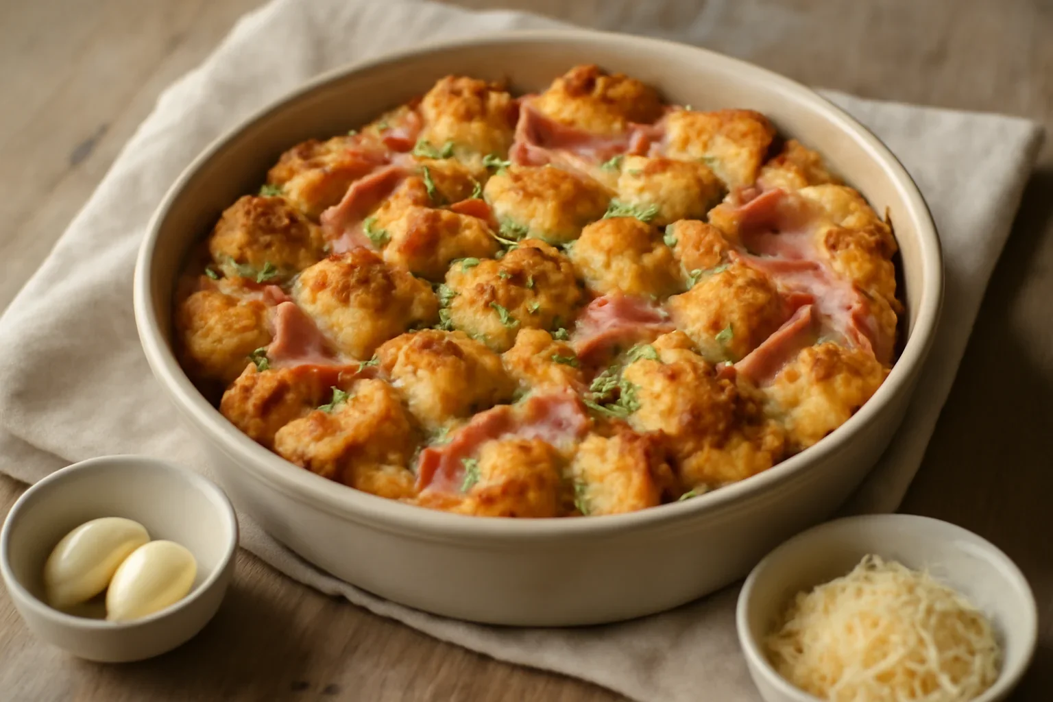 Budinca de crutoane de paine – aperitiv