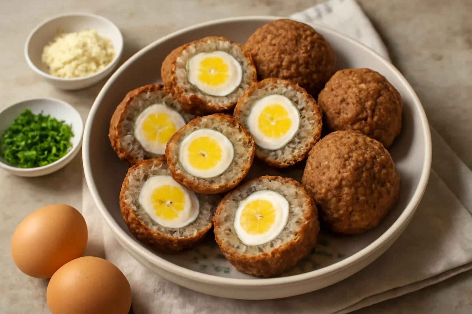 Chiftele umplute cu oua – Scotch Eggs