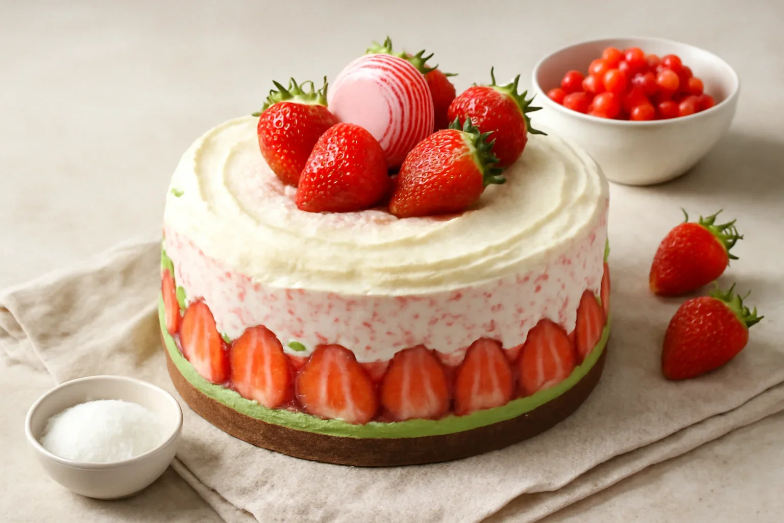 Tort cu mascarpone si capsuni