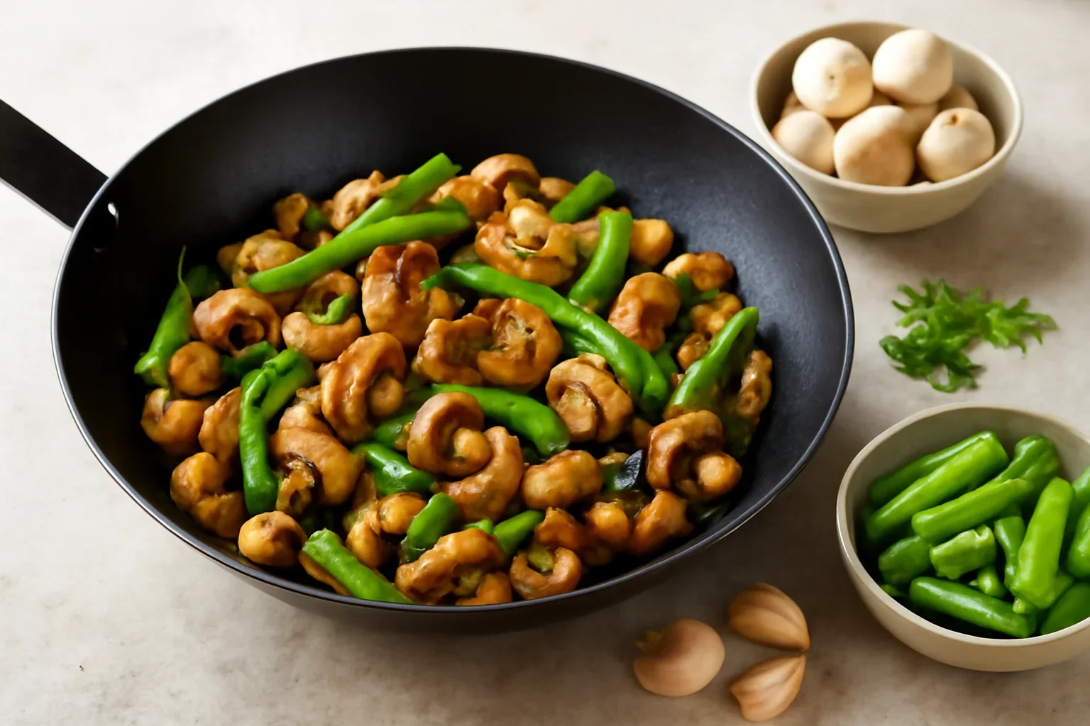Stir fry de pui cu legume la wok în stil chinezesc (asiatic)