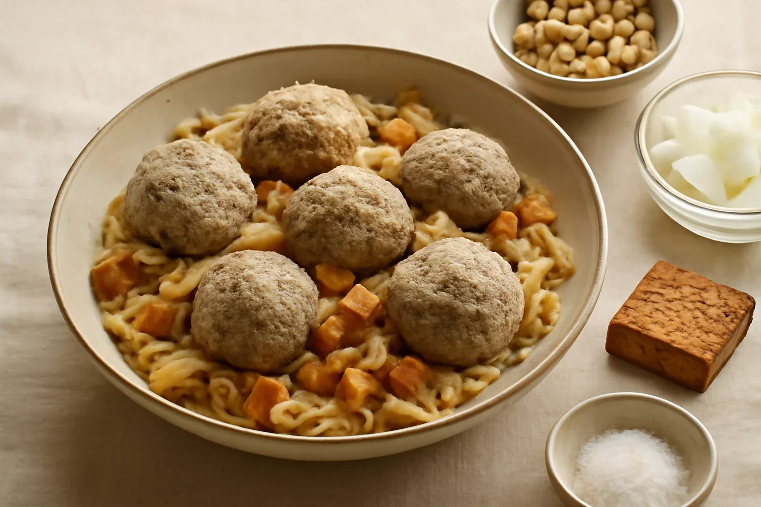 Găluște din secară cu varză și tempeh