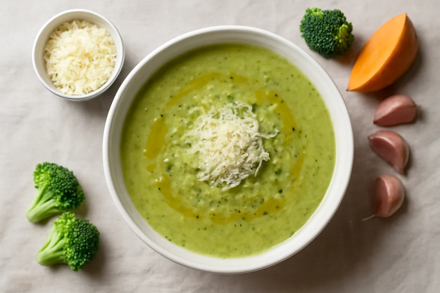 Supa crema de broccoli si cartof dulce