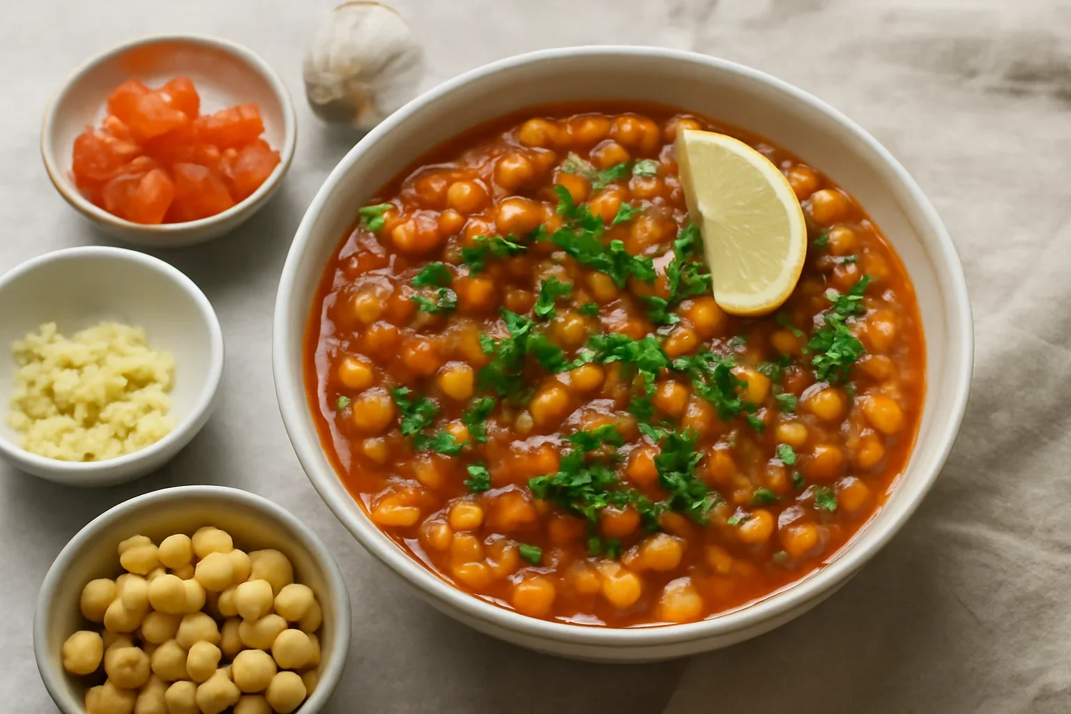Chana masala indiană cu năut