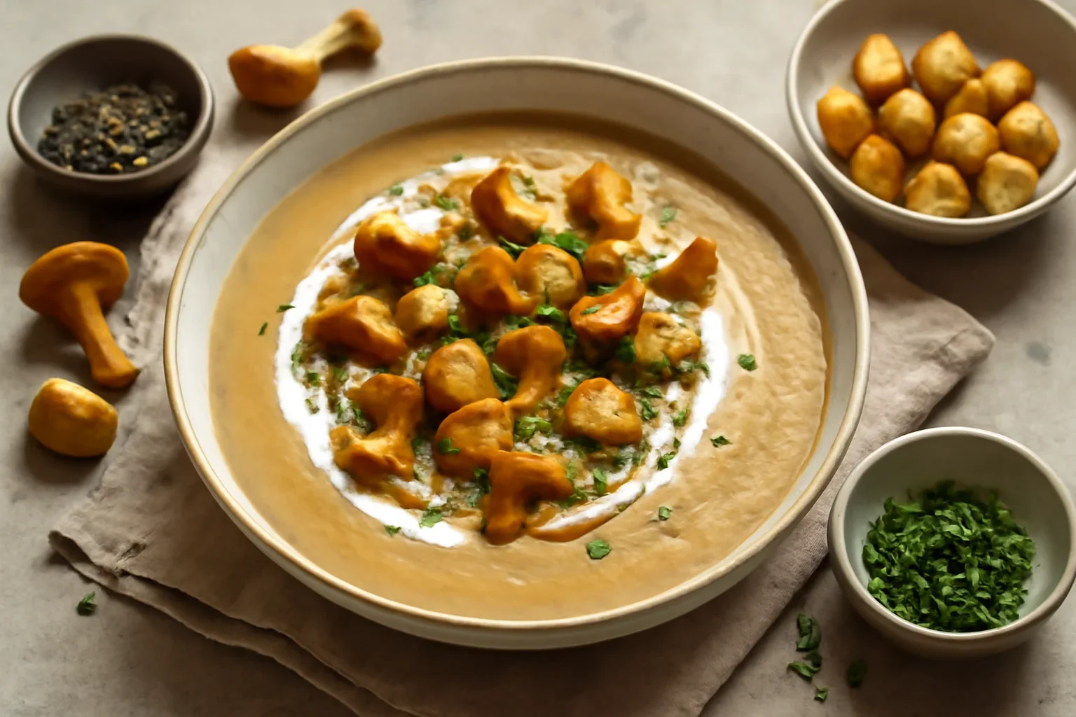 Supa crema de galbiori sau alte ciuperci