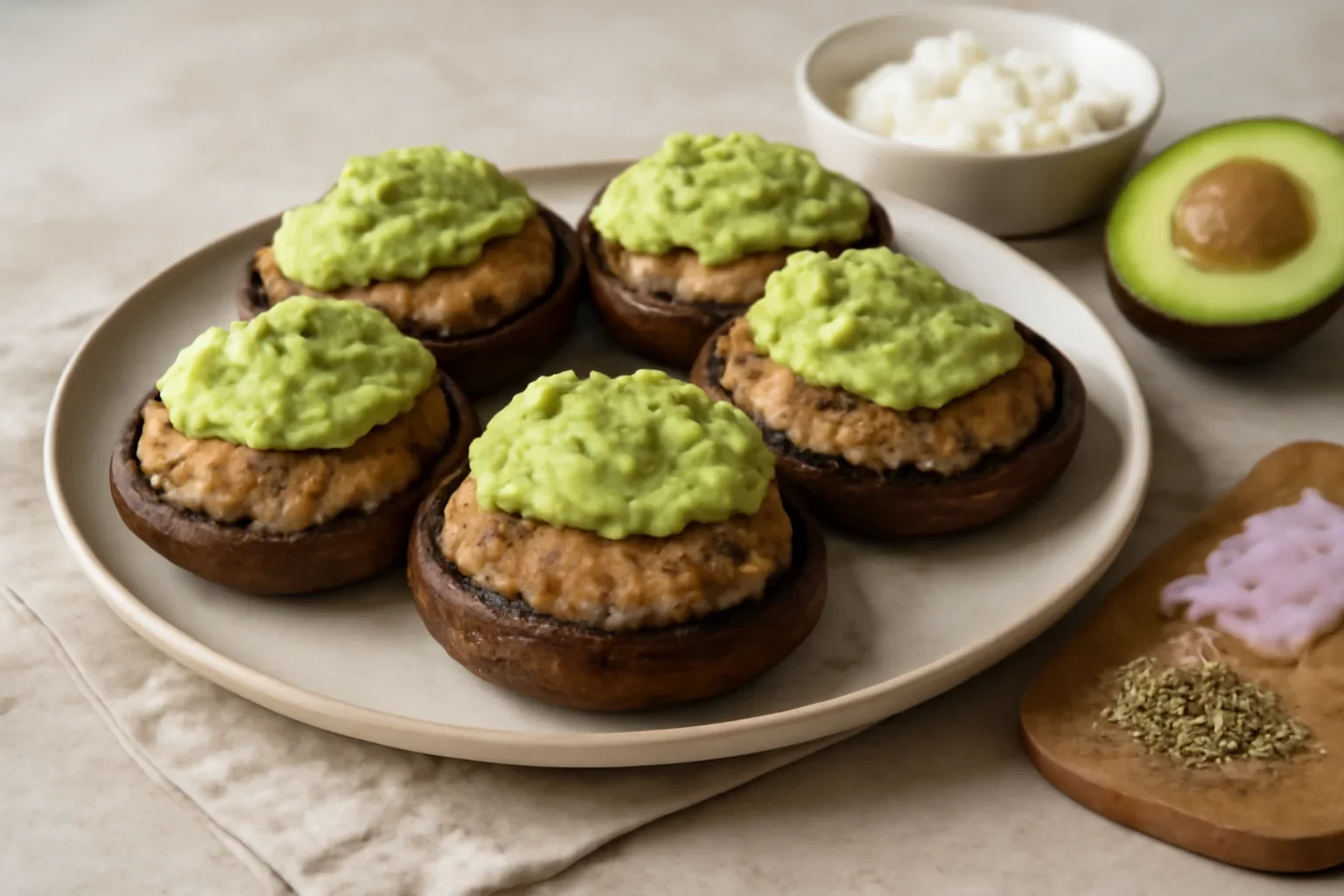 Burgeri portobello cu curcan