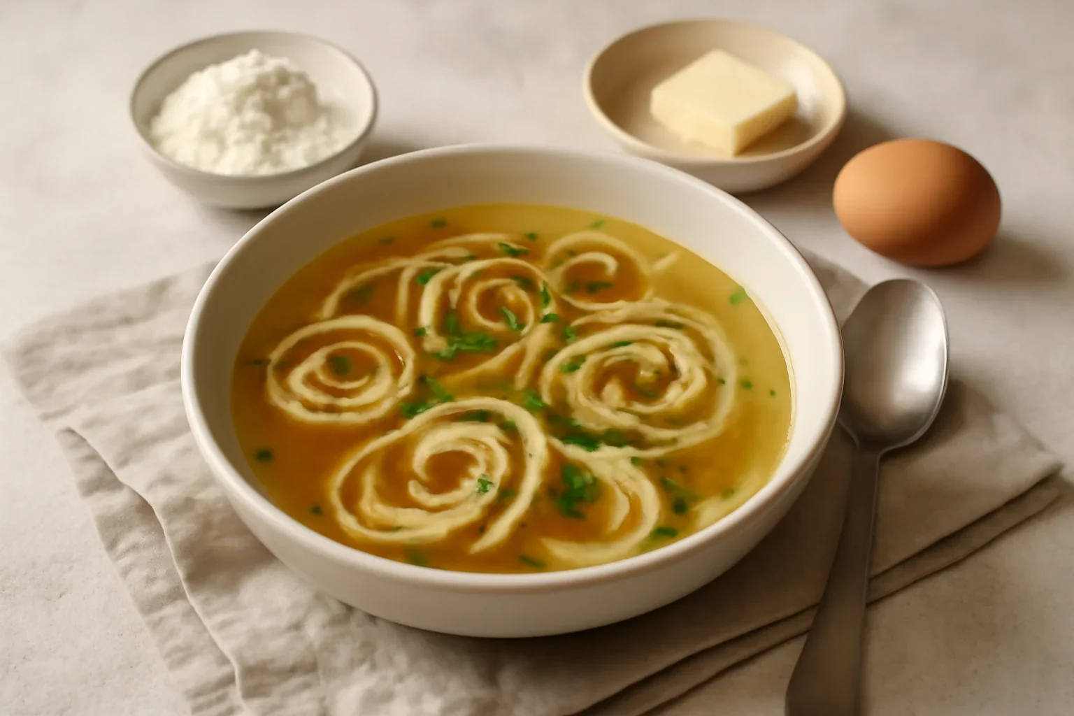 Supă cu clătite – rețeta de Frittatensuppe, Flädlesuppe sau Consommé Célestine