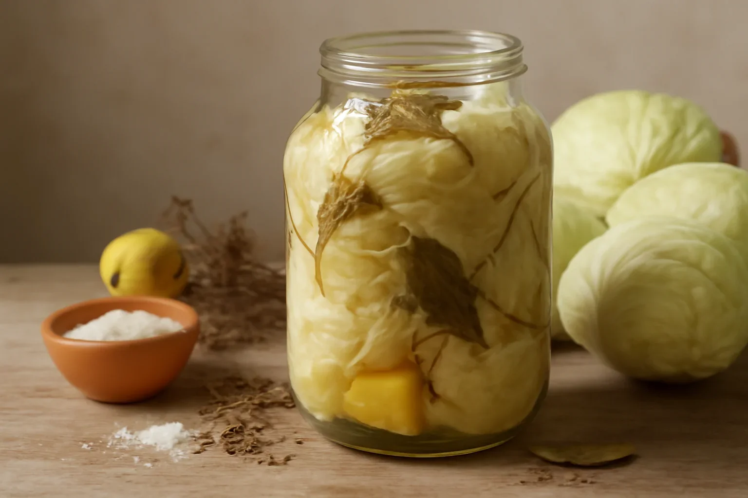 Varză murată la borcan – foi de varză murată pentru sarmale