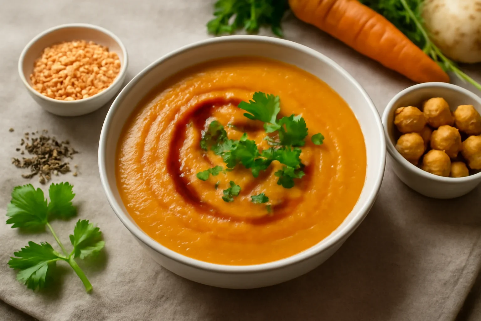 Supă cremă de linte roșie – rețeta simplă de post (vegană)