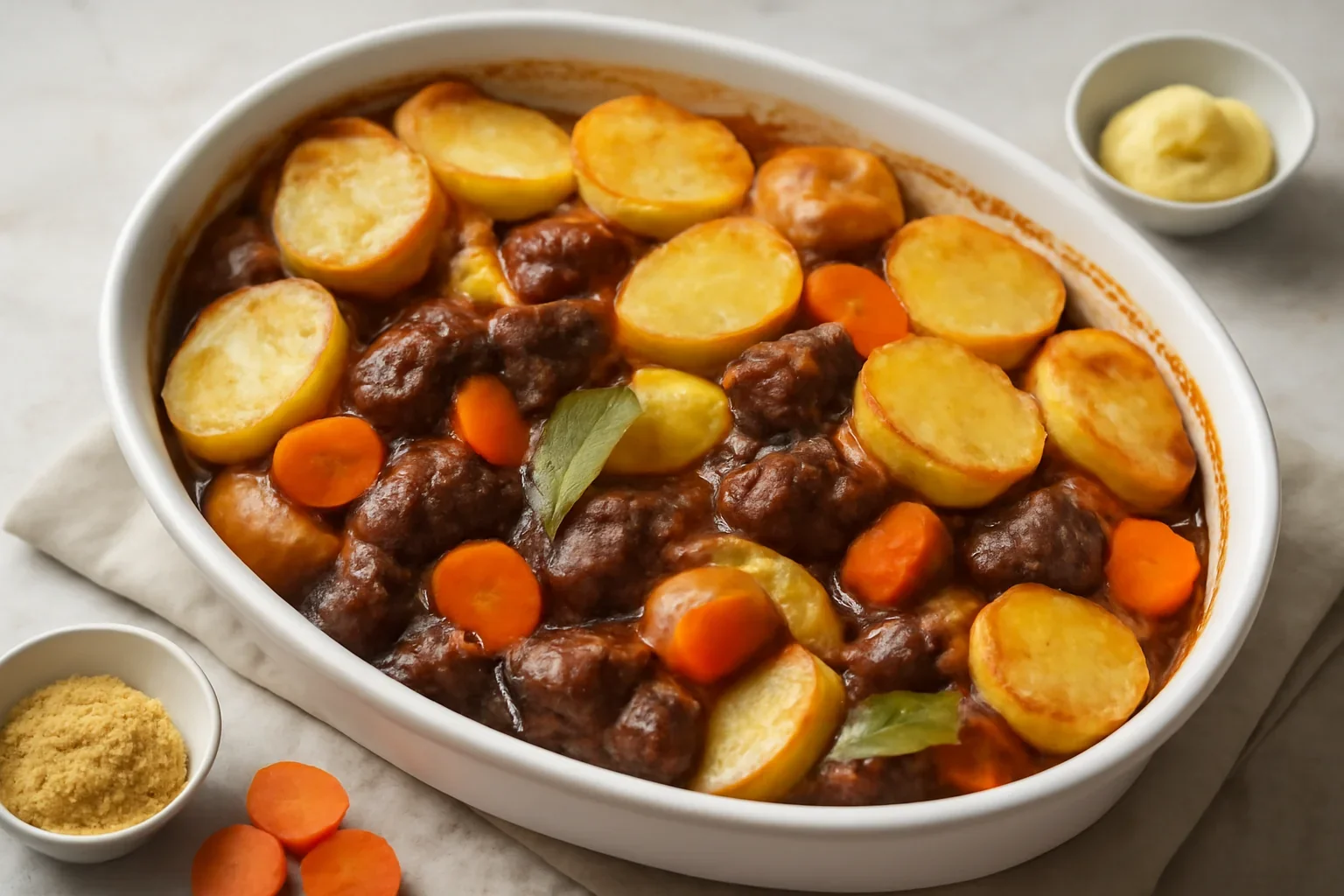 Carne de vita cu cartofi la cuptor