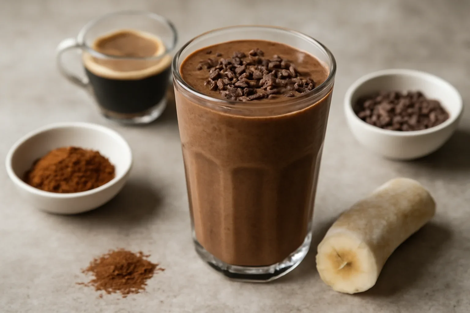 Smoothie de ciocolată cu cafea