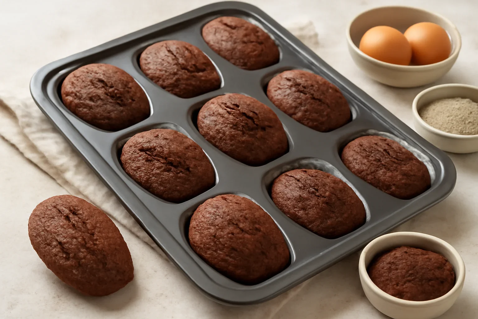 Madlene cu cacao fără gluten