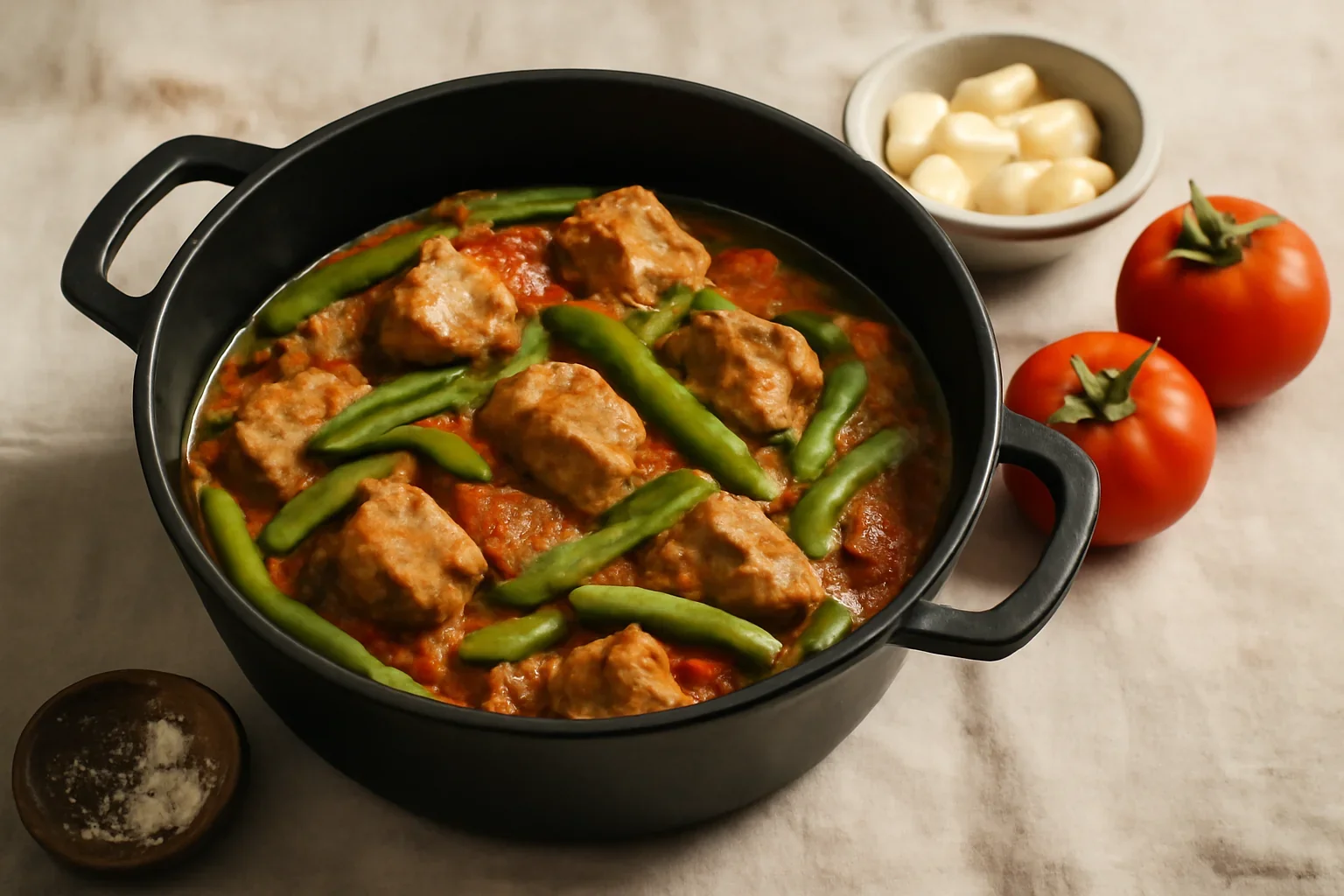 Ceaun cu Porc și Fasole Verde – cină simplă, ca la țară
