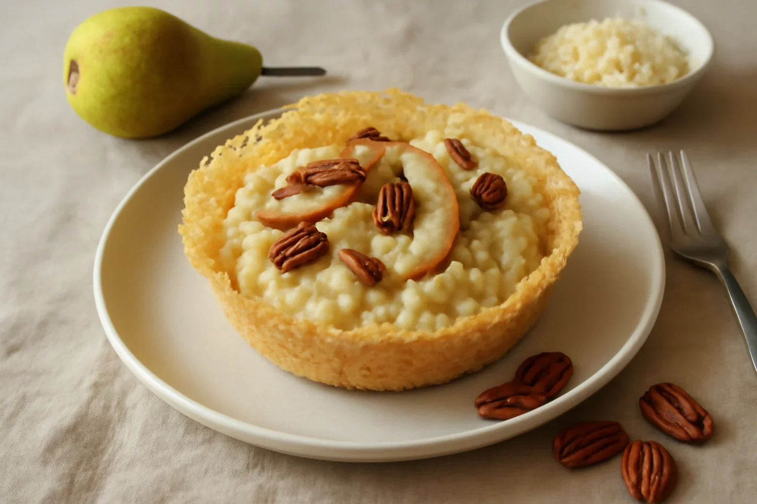 Risotto cremos în crustă de parmezan