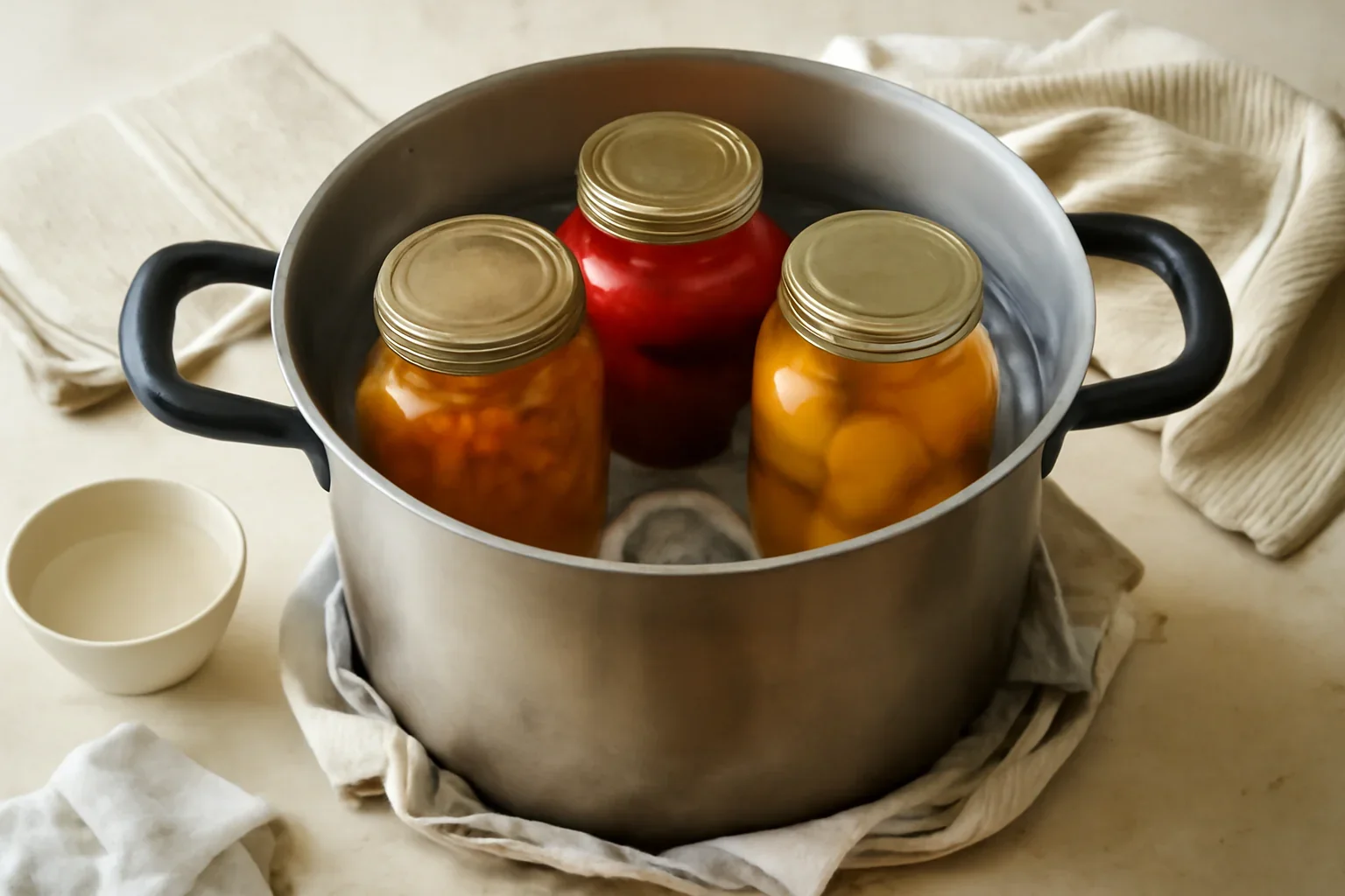Cum se fierb (sterilizeaza) conservele la bain Marie sau la cuptor