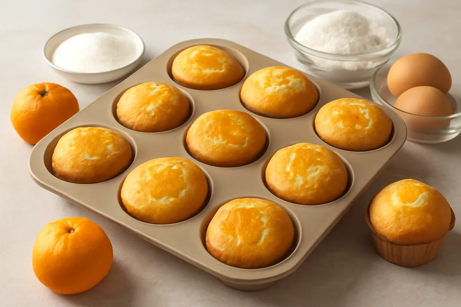 Briose cu mandarine – reteta simpla