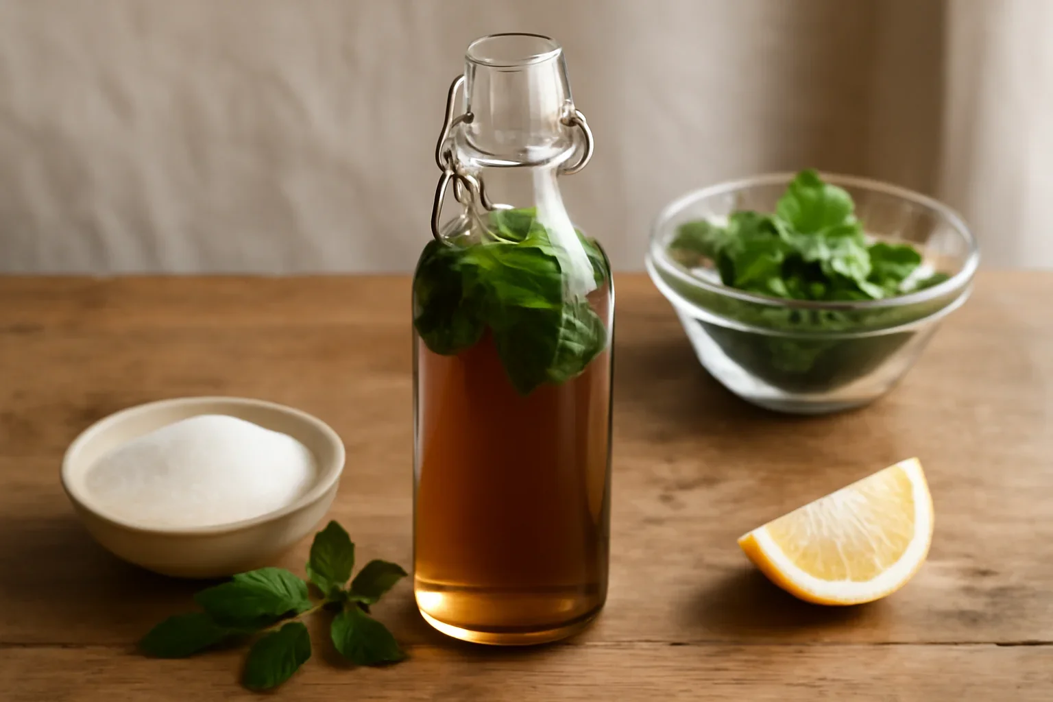 Sirop de mentă natural fără coloranți rețeta pas cu pas