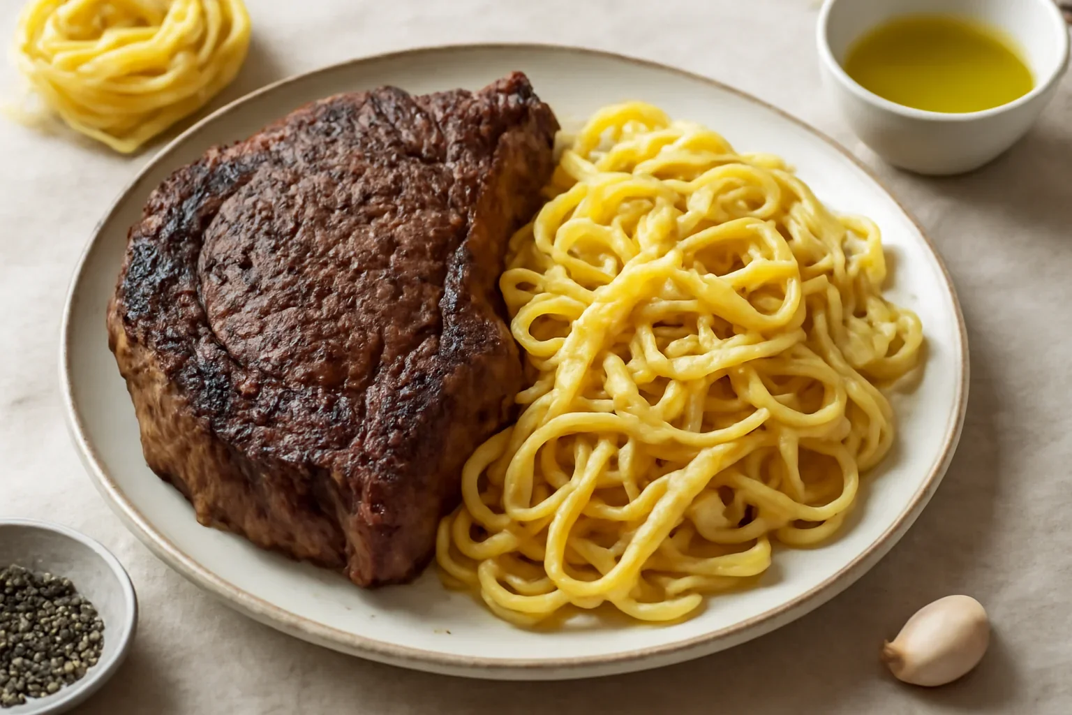 Vită cu tagliatelle și sos de unt cu trufe