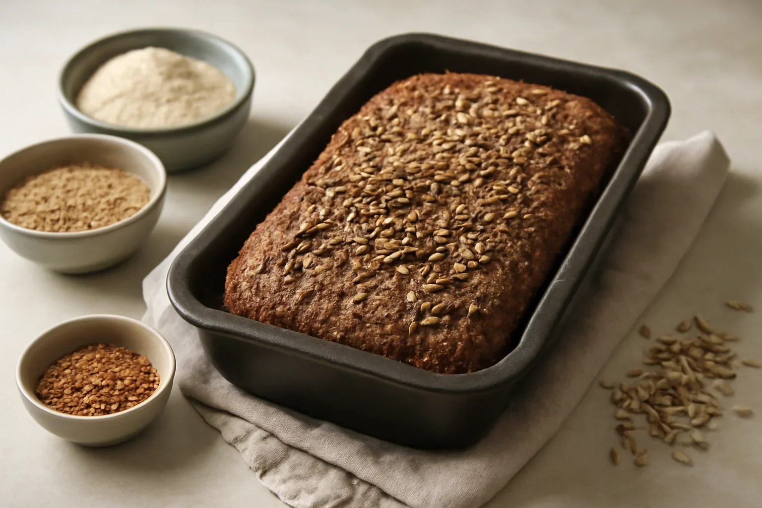 Pâine de secară/Rugbrød – rețetă de bază