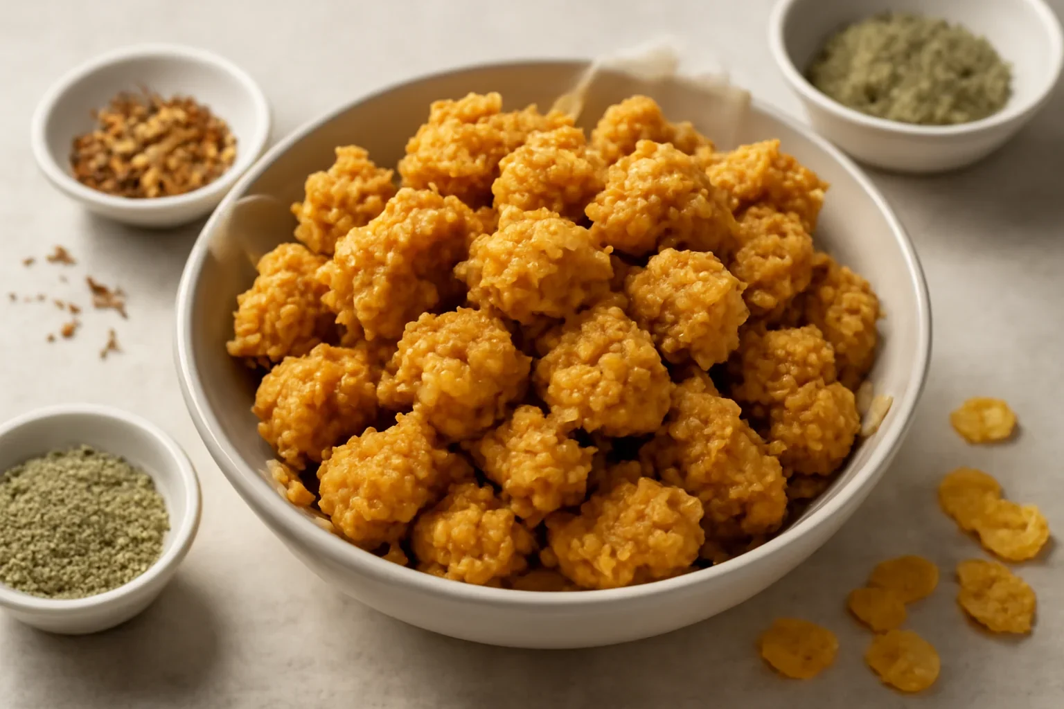 Popcorn Chicken – rețeta de bucățele fragede de piept de pui în crustă crocantă
