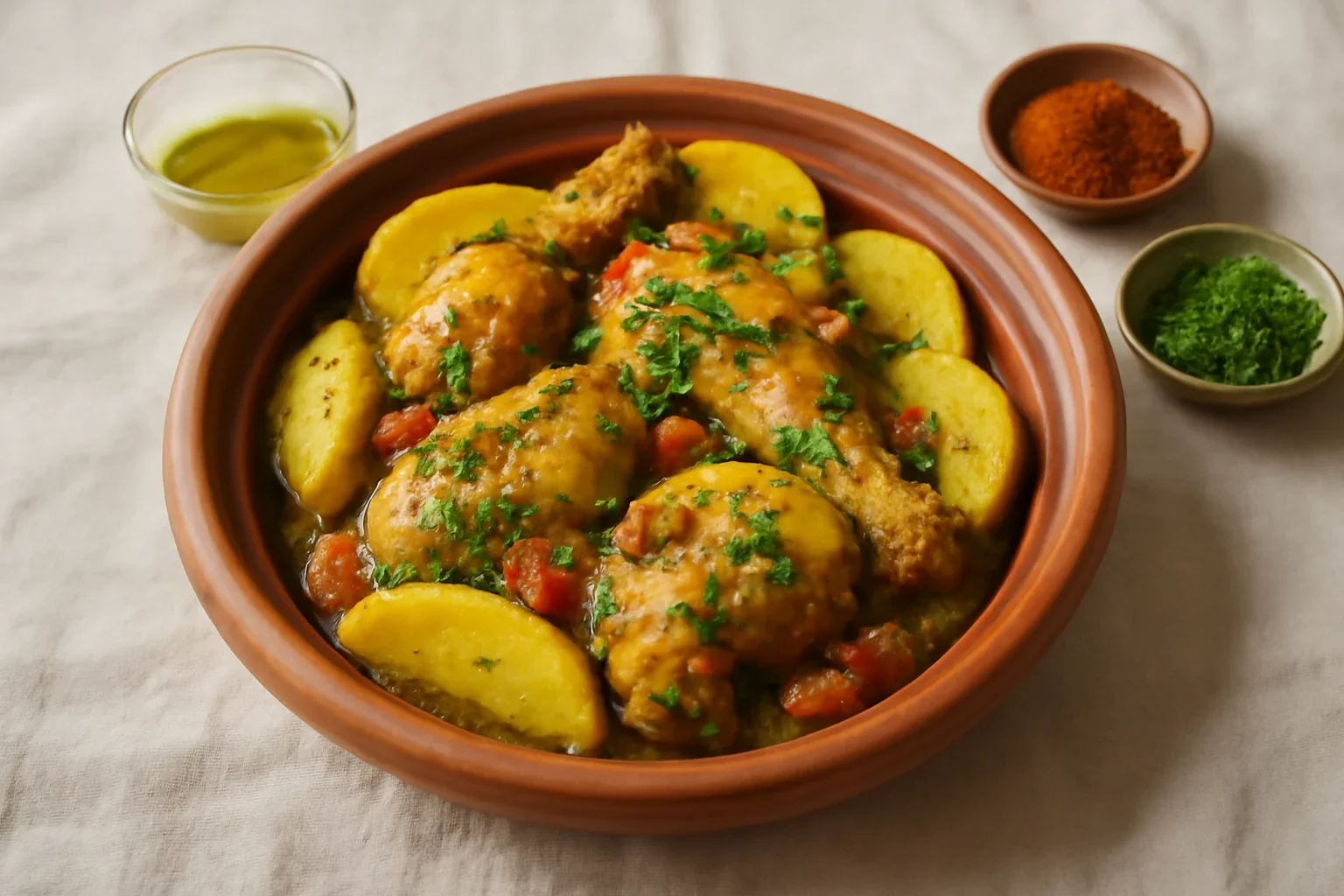 Tajine marocan de pui