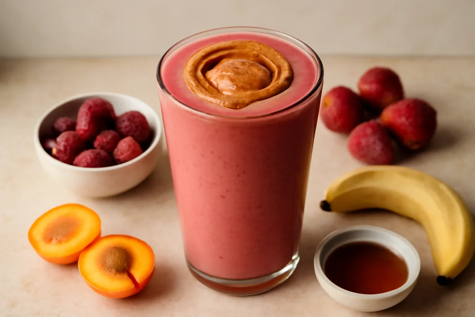 Smoothie cu unt de migdale