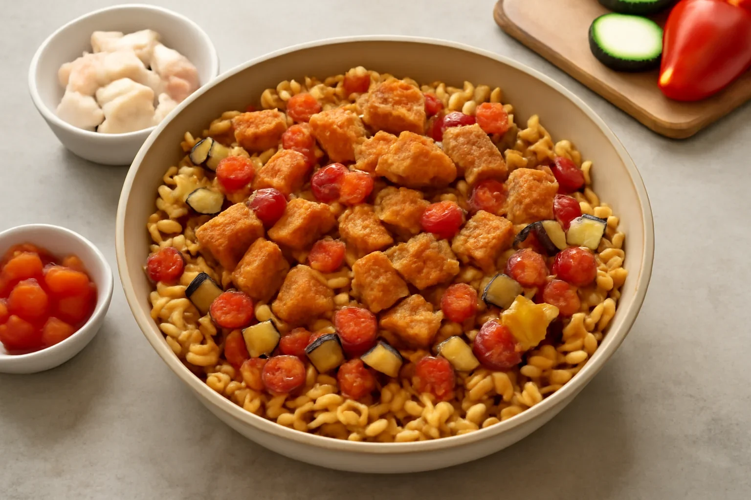 Paste cu pui si legume