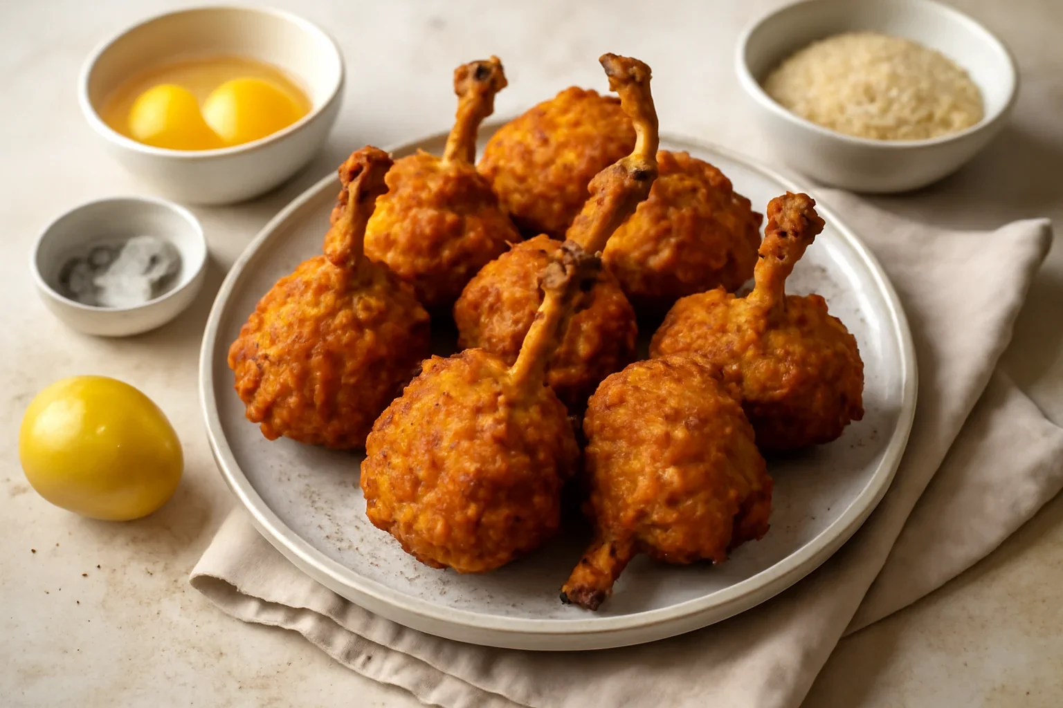 Aripioare de pui crocante in crusta de cartofi – Chicken lollipops