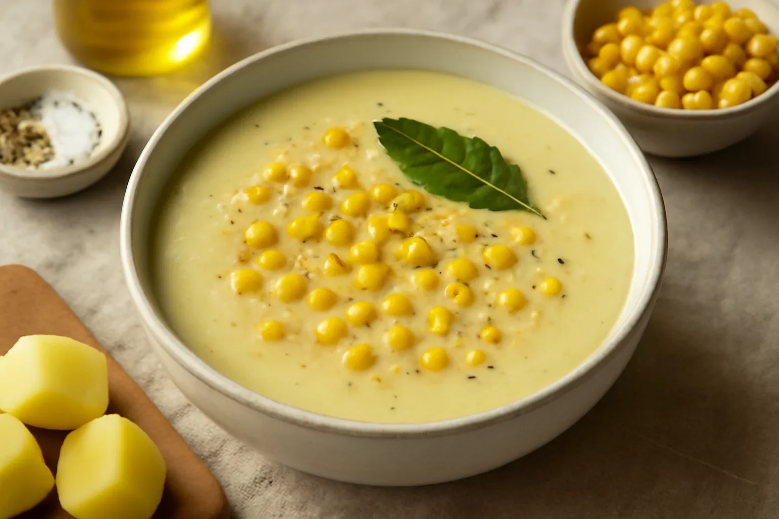 Supa crema de cartofi cu porumb