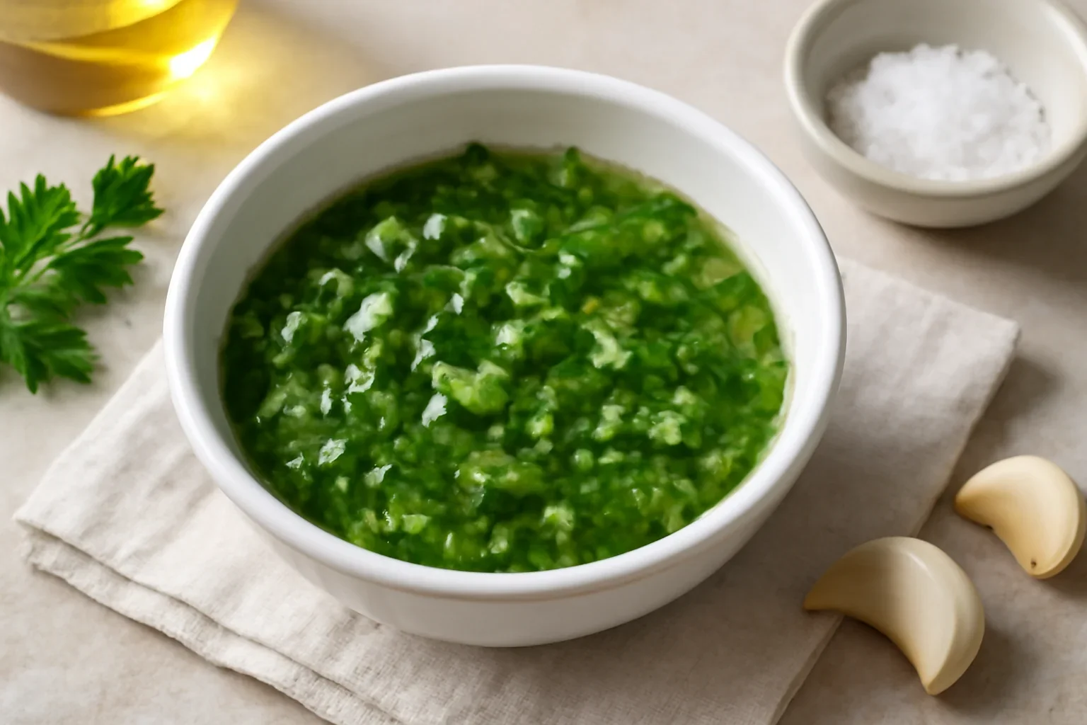 Mujdei de usturoi cu patrunjel verde