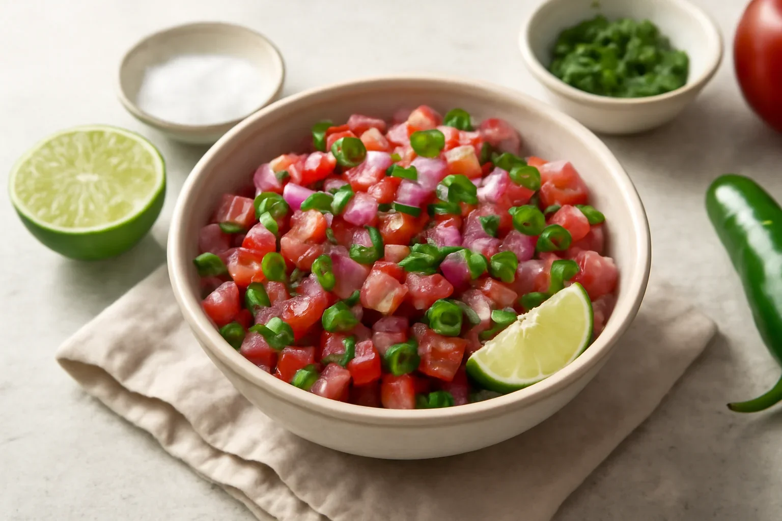 Pico de gallo – rețeta mexicană de salată proaspătă și colorată