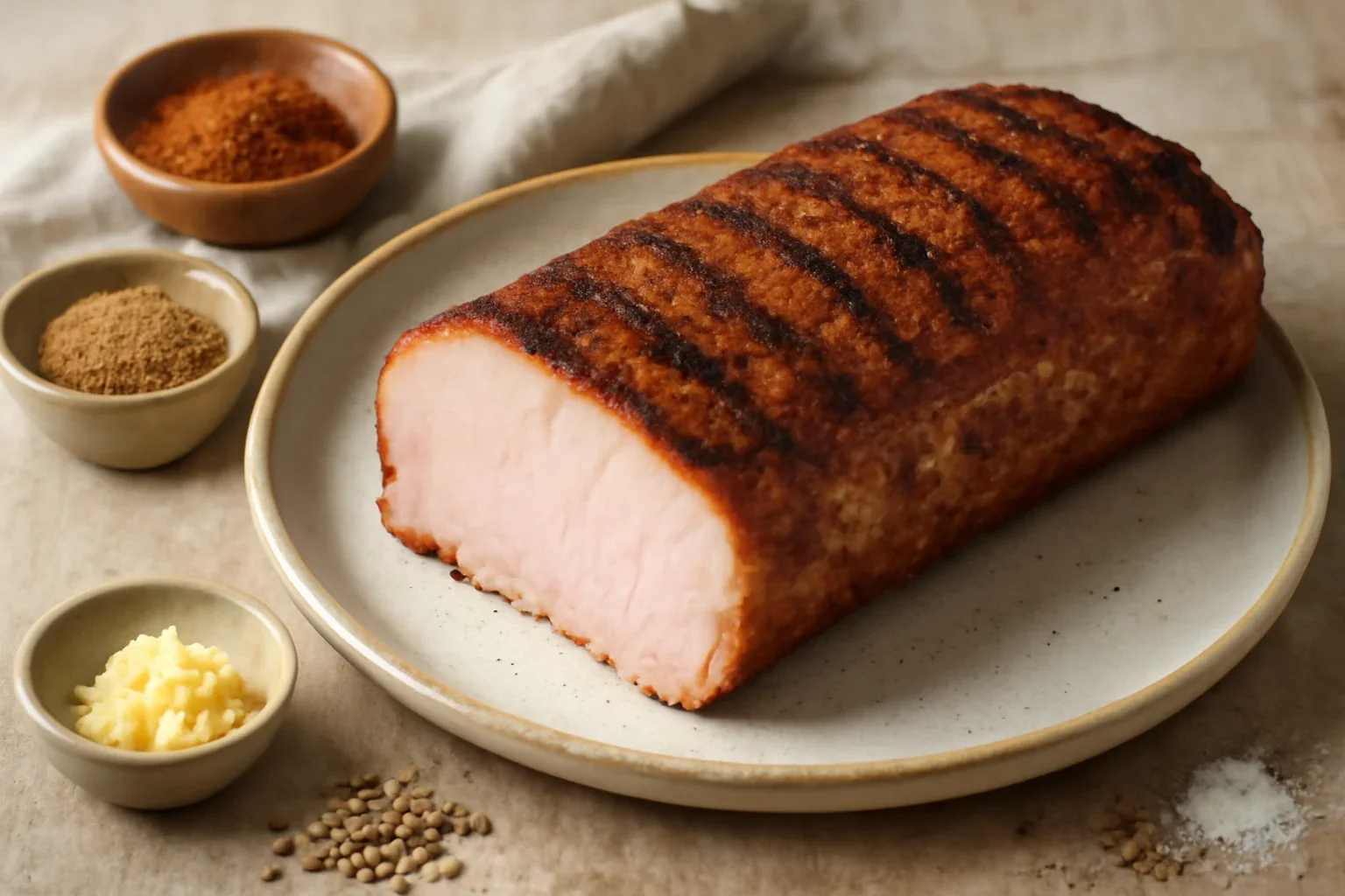 Cotlet de porc afumat la gratar