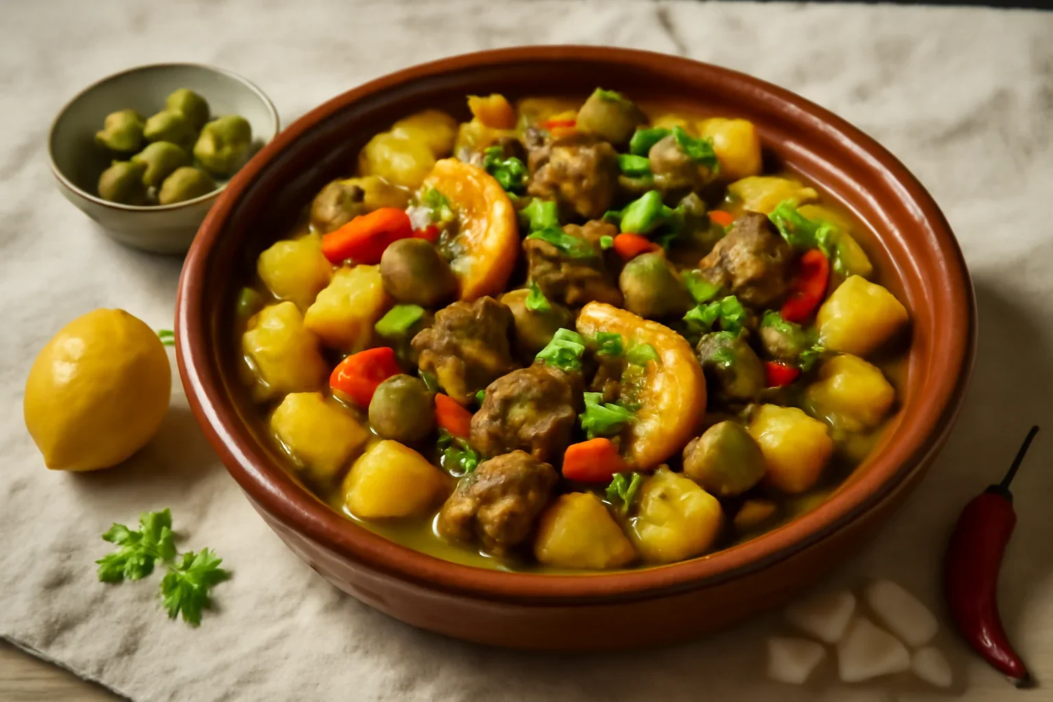 Tajine de miel cu lamai murate