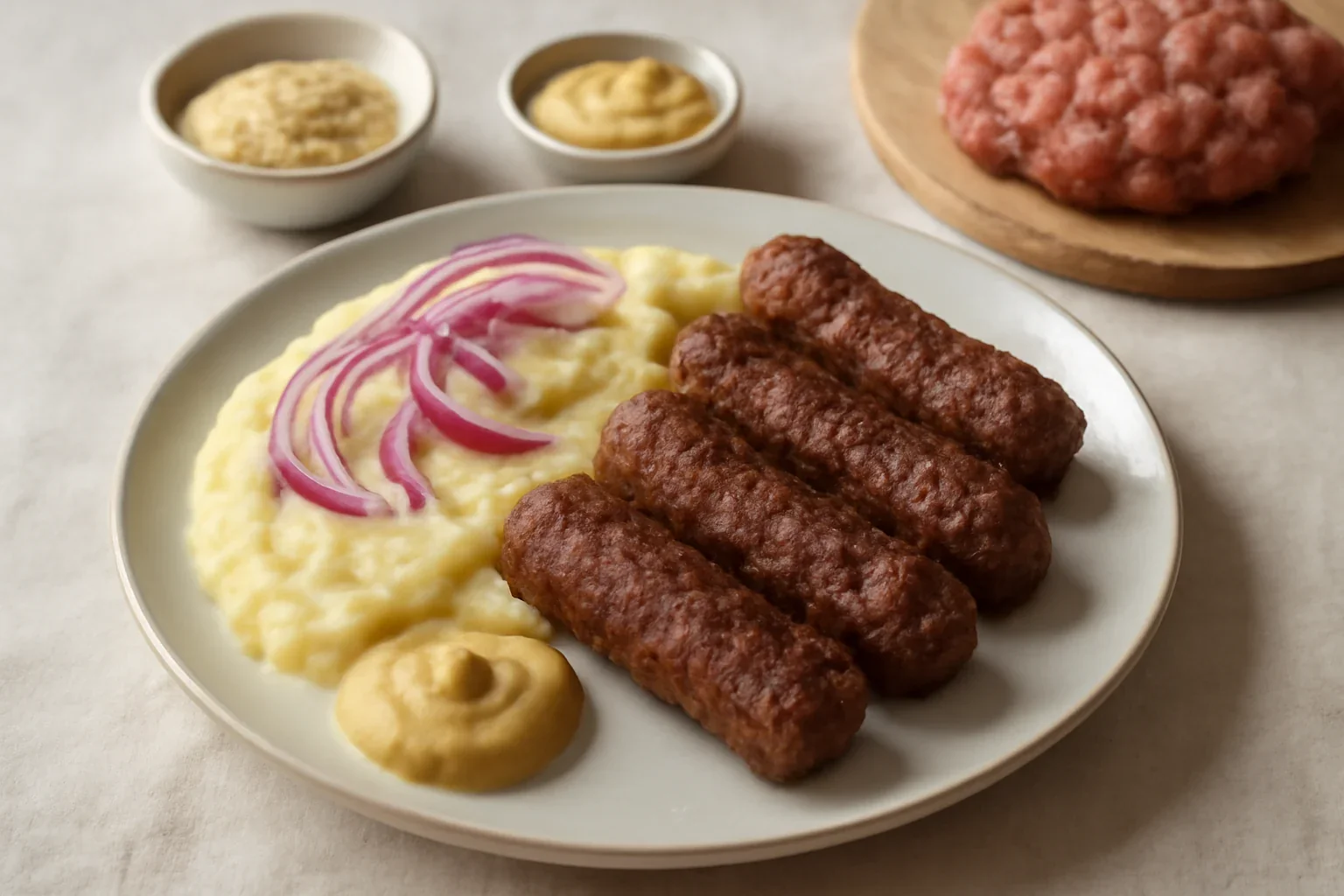 Ćevapčići cu piure de cartofi