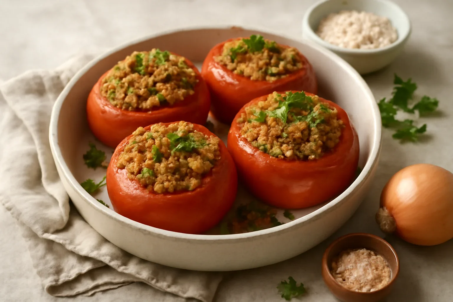Roșii umplute cu quinoa