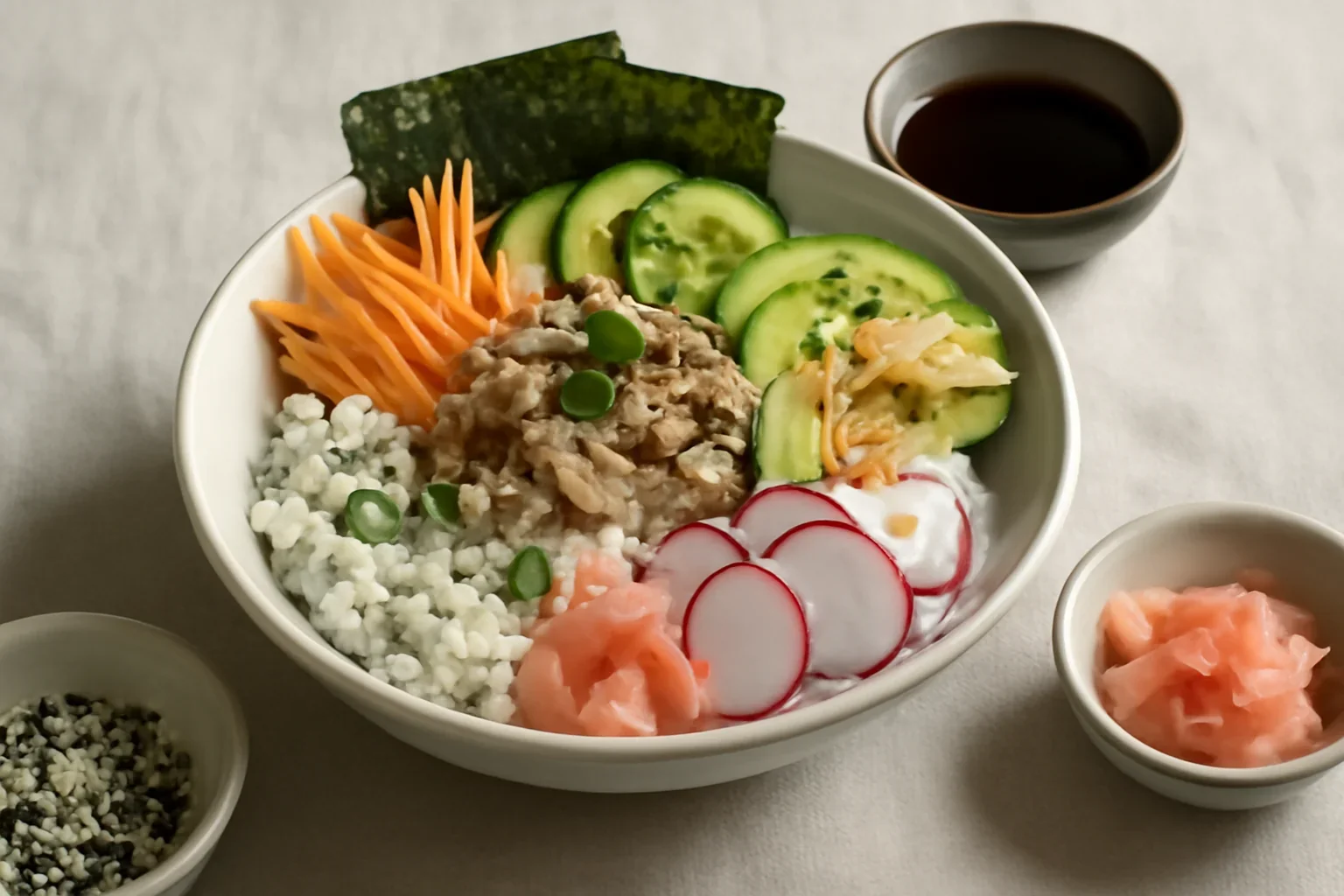 Sushi la bol cu ton, simplu si delicios