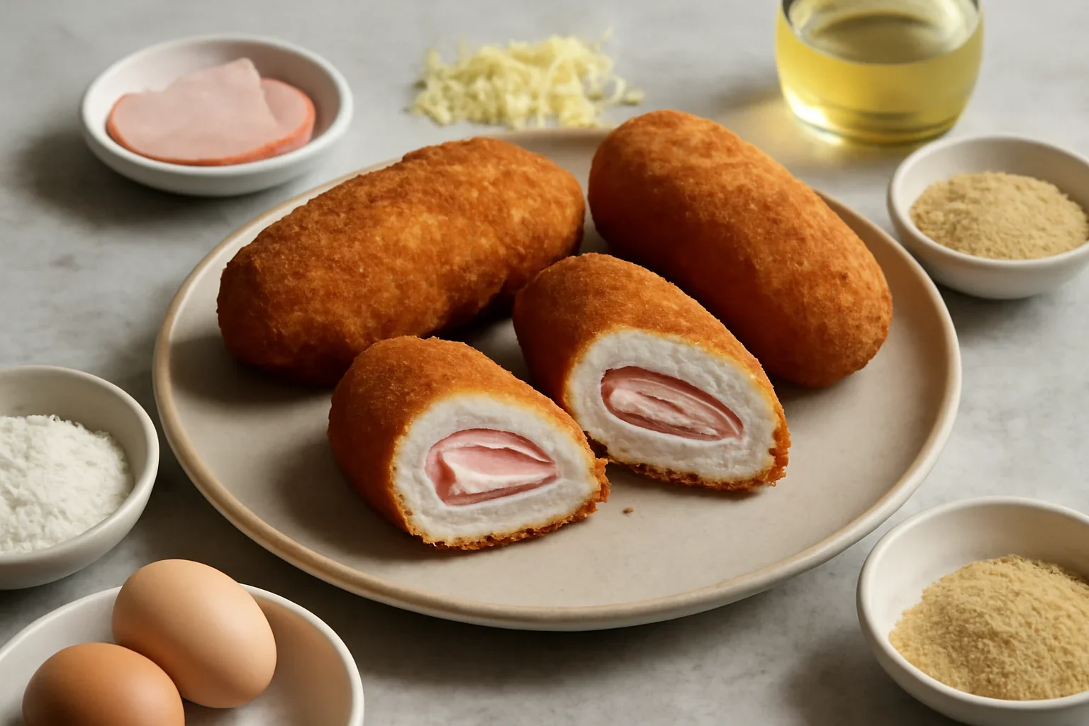 Cordon Bleu din piept de pui reteta pas cu pas