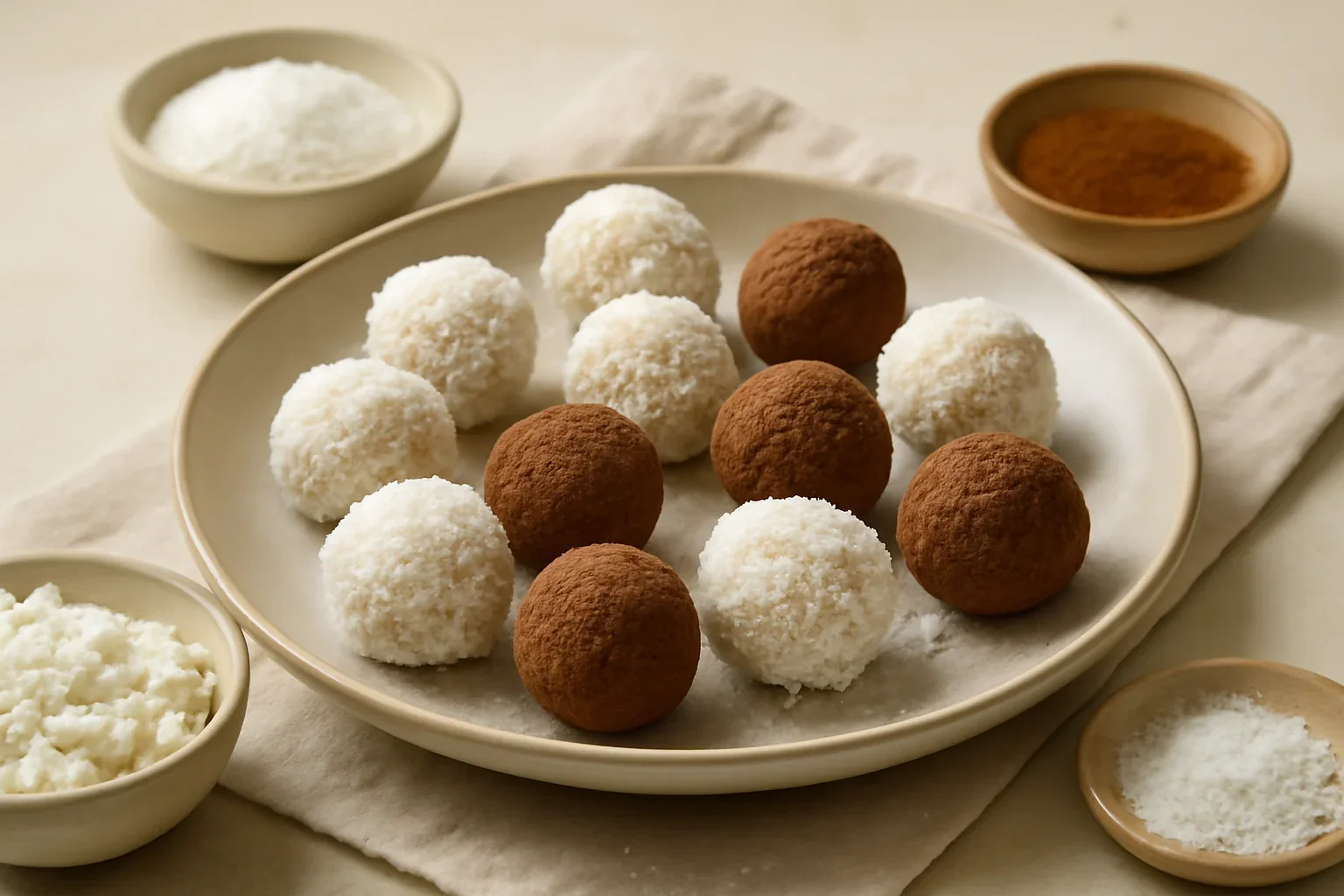 Bilute din ricotta si nuca de cocos