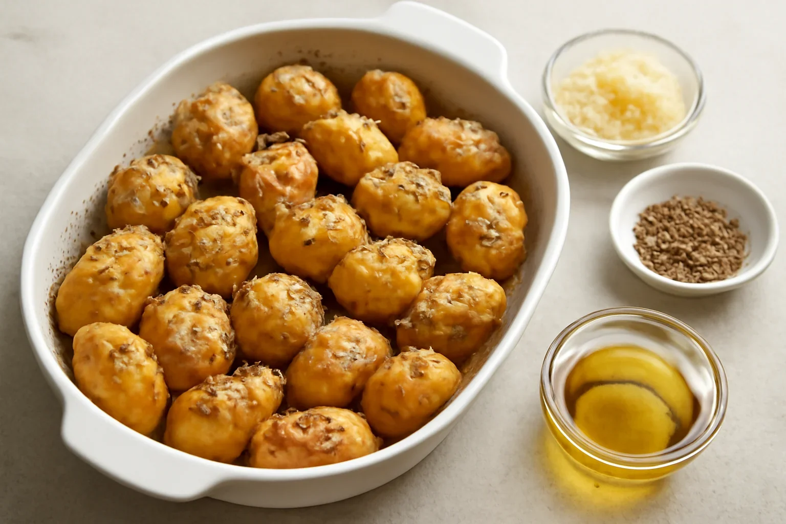 Cartofi noi cu parmezan și chimen la cuptor