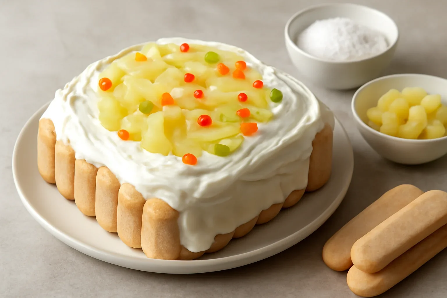 Tort fara coacere cu mascarpone, frisca si iaurt