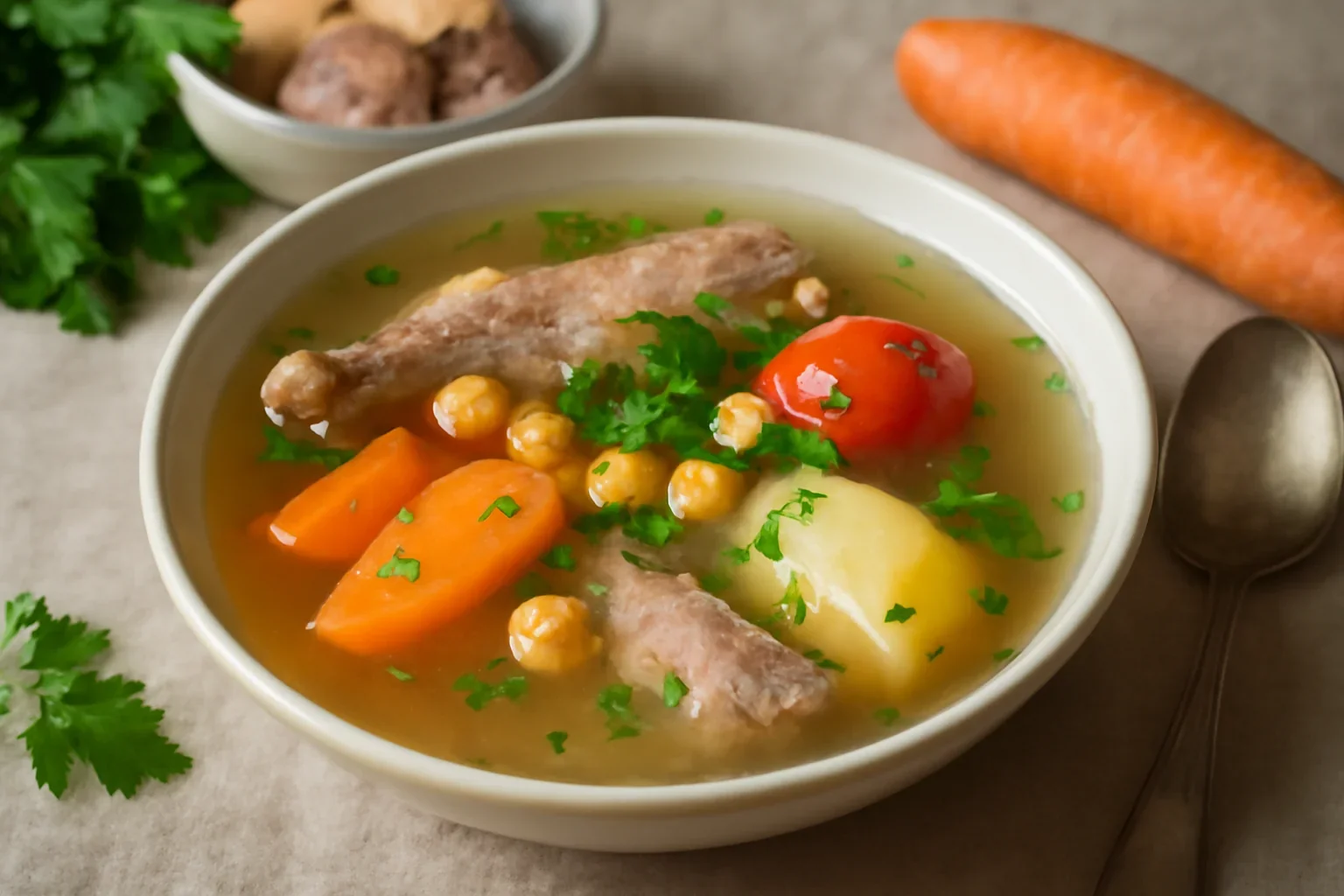 Consomme de rata supa limpede