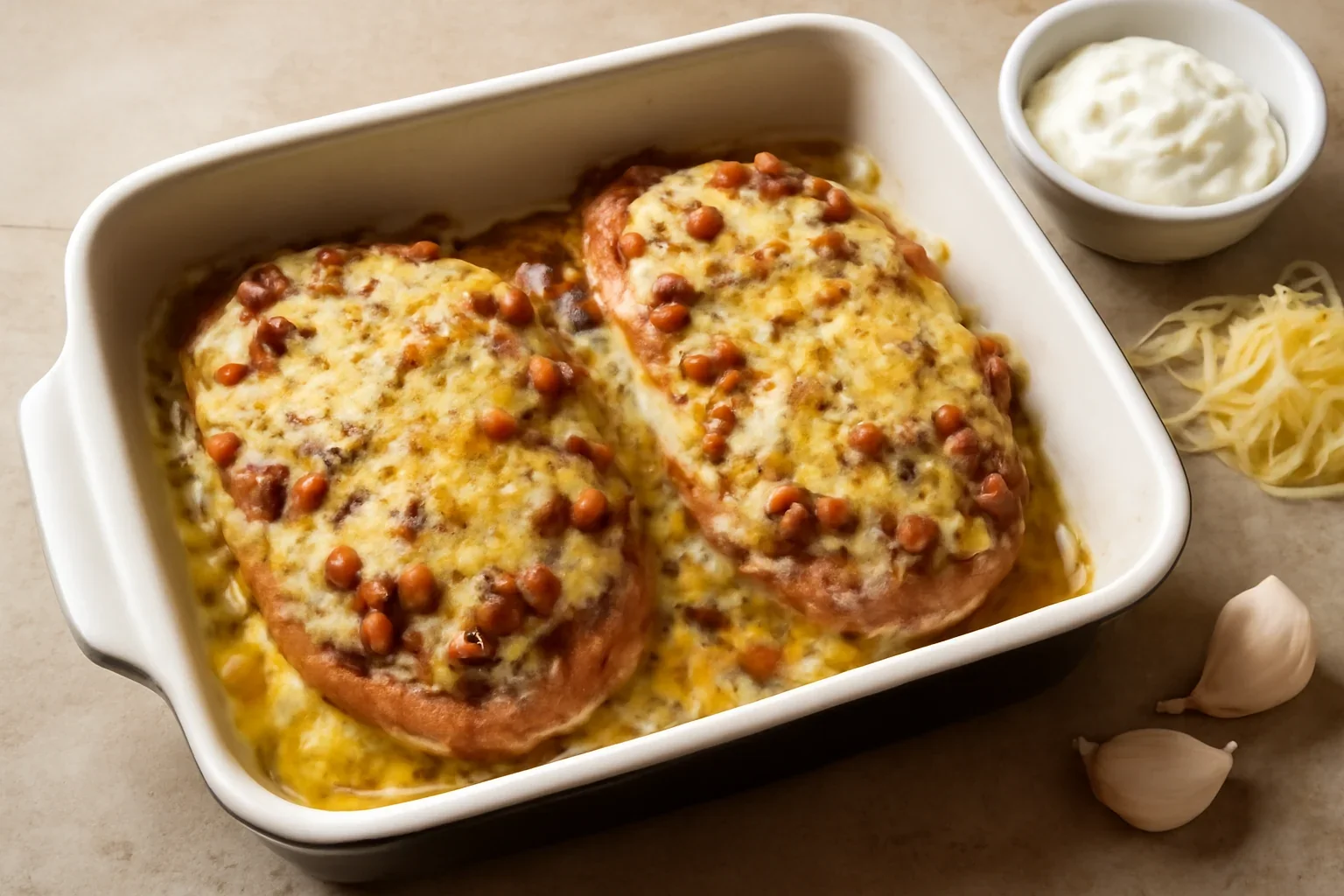 Snitel de porc la cuptor gratinat cu cascaval reteta alsaciana