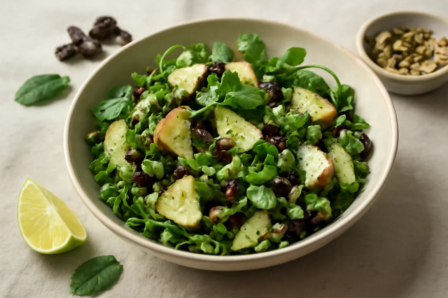 Salata de iarba grasa cu mar si castraveti
