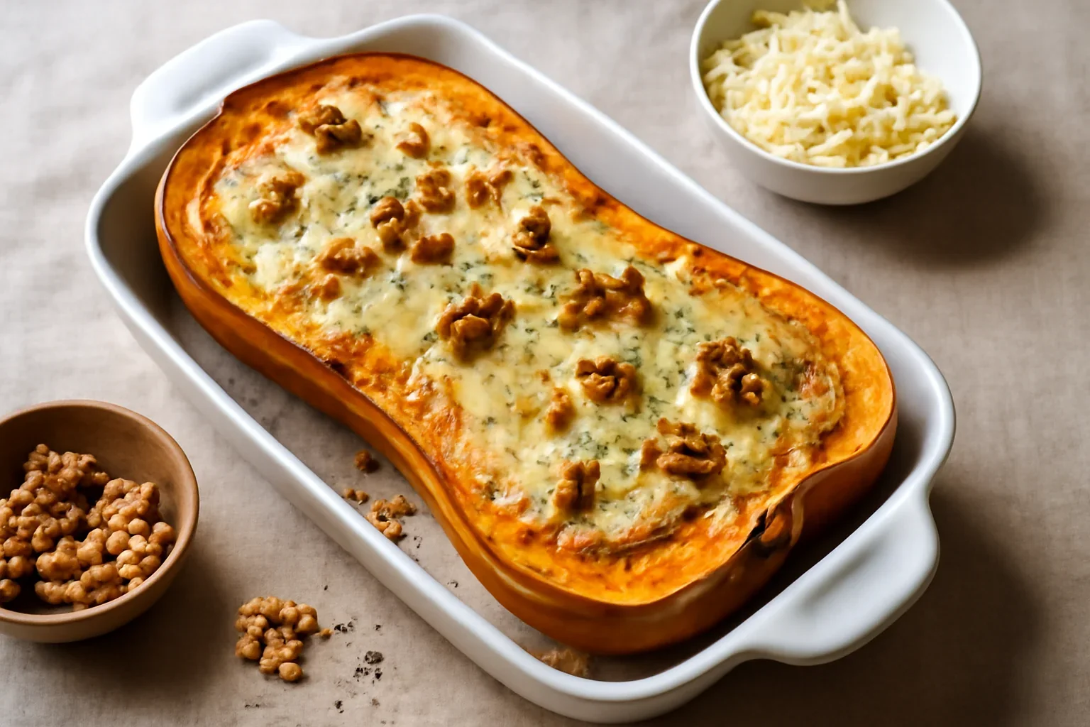 Dovleac cu gorgonzola la cuptor