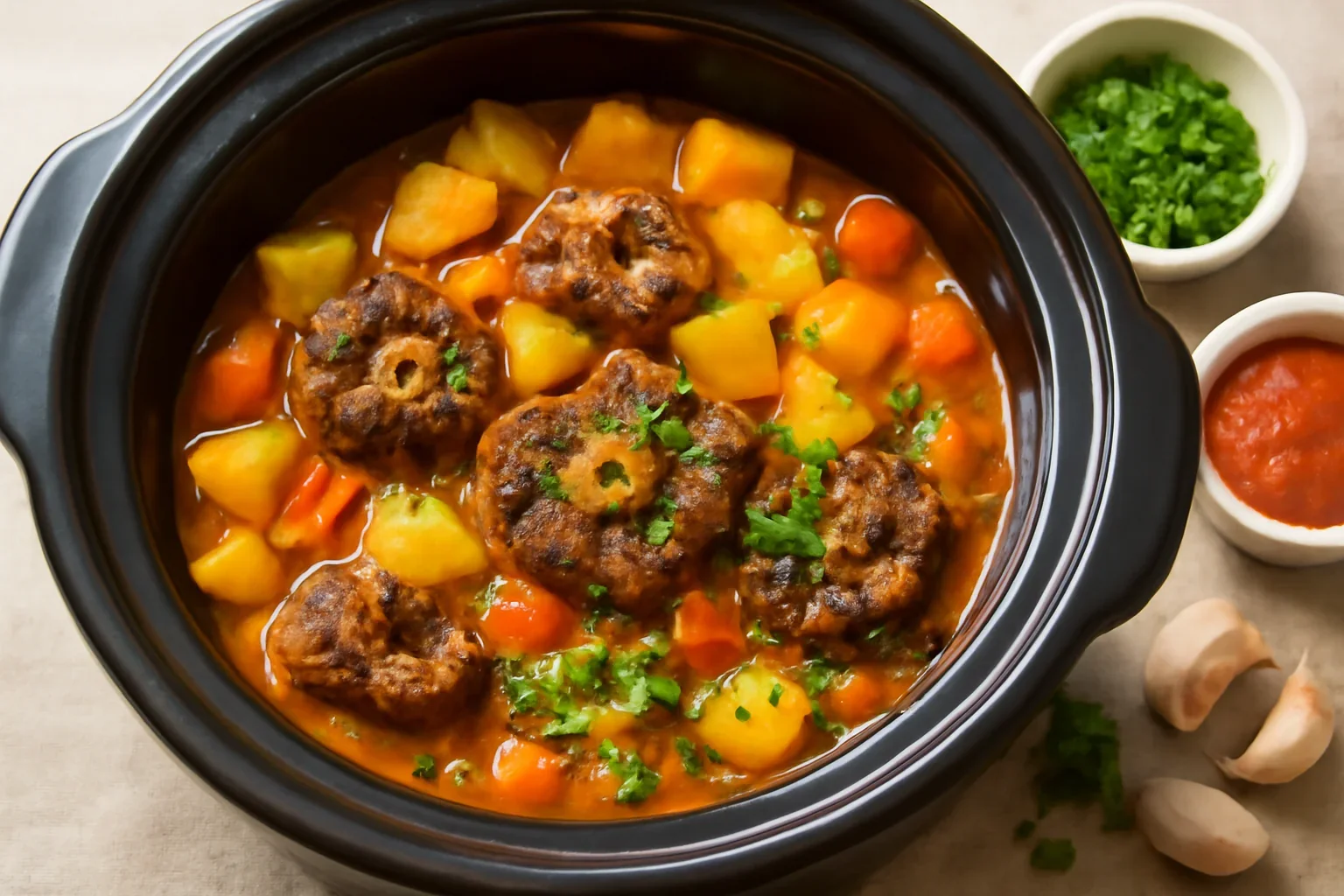 Tocanita din coada de vitel la Crock-Pot