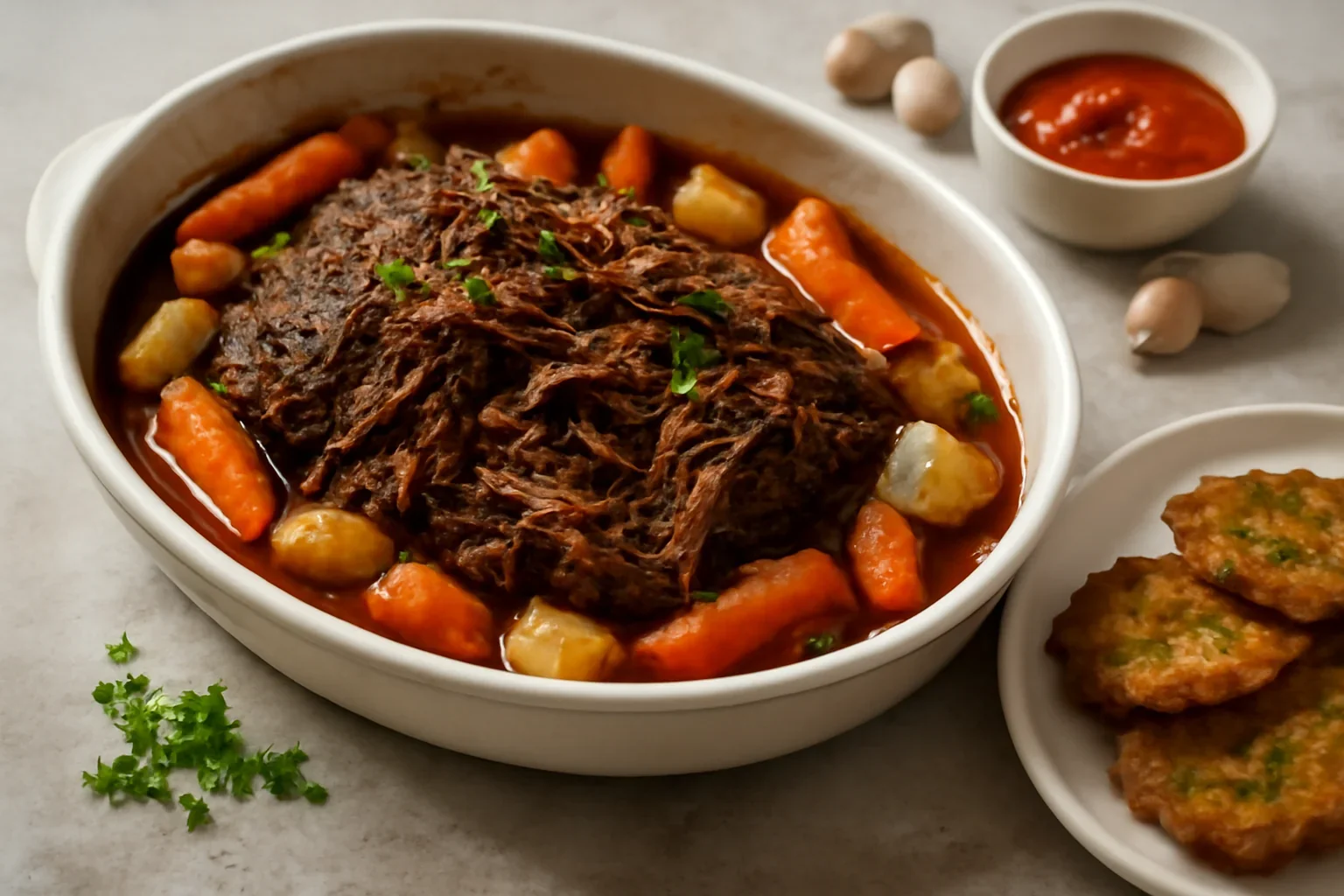 Brisket – rețeta evreiască de friptură fragedă de vită la cuptor (pulled beef)