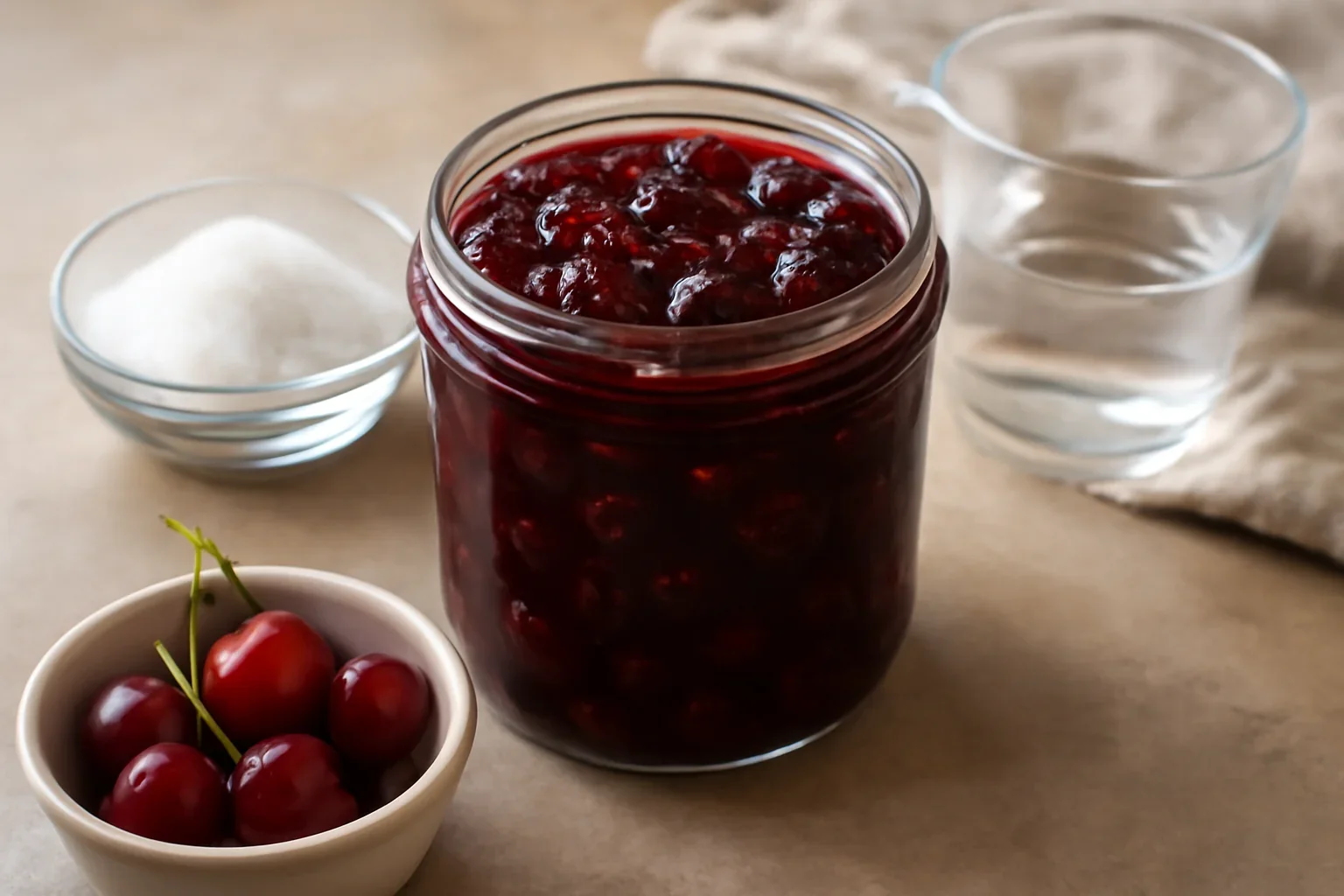 Dulceata de cirese sau visine fara conservanti