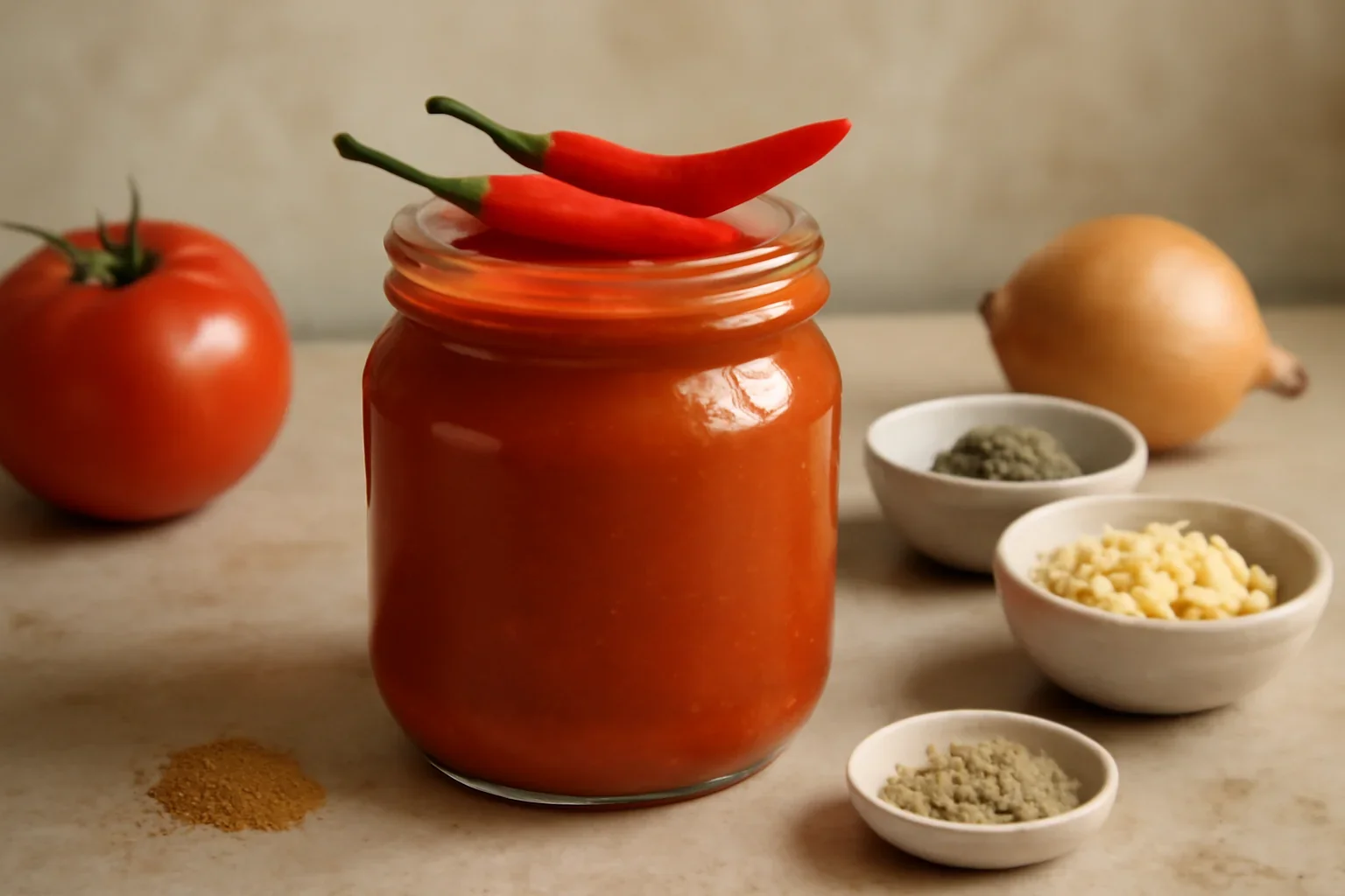 Ketchup picant 100% facut in casa